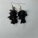 Layered Fabric Earrings - Bodacious BijousBlack